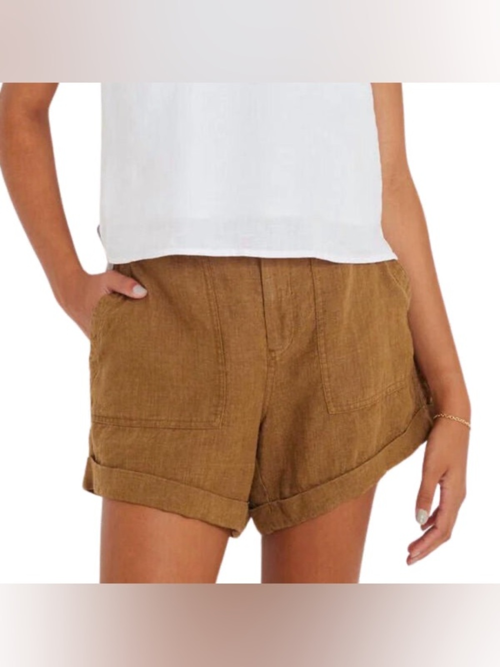 Not Monday - Women's Palmer Linen Shorts Tan